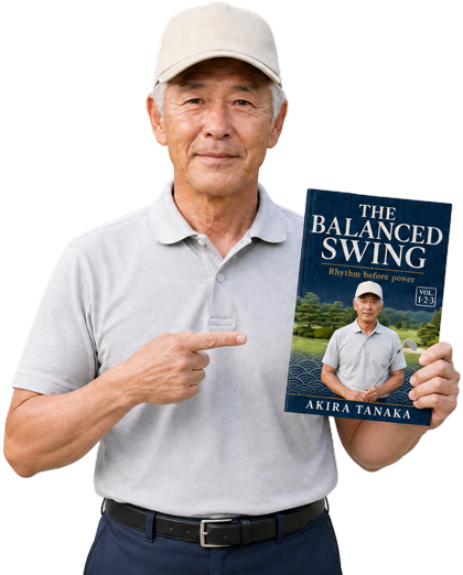 Akira Tanaka holding The Balanced Swing